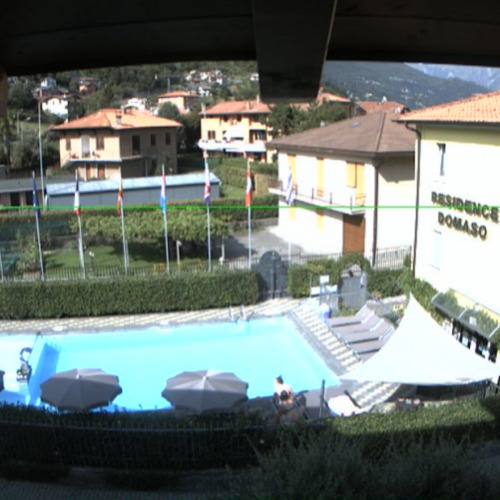 italy - domaso: residence domaso pool view