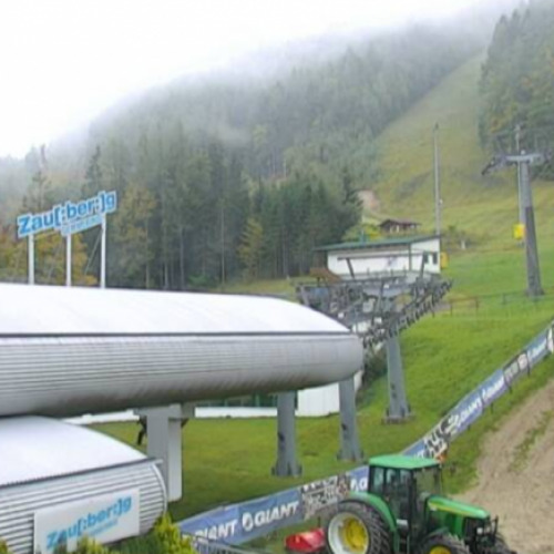 austria - semmering: talstation zauberberg, ski resort, bikepark
