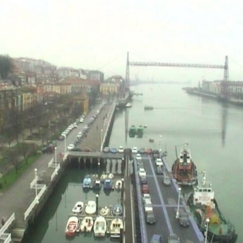 spain - madrid: portugalete river and sea view