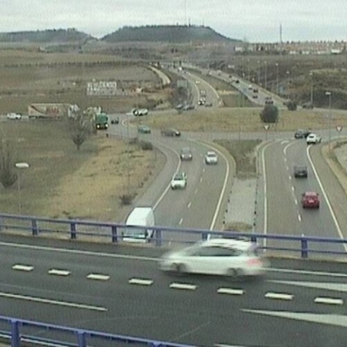 spain - madrid: madrid highway traffic view 2