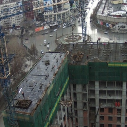 russian federation - novosibirsk: novosibirsk construction building cam