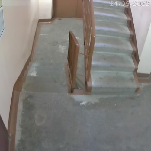 russian federation - moscow: stairs in a apartment building camera - moscow