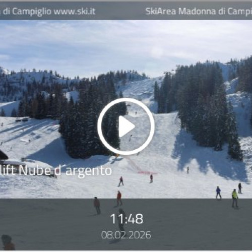 Sessellift Nube d'Argento Live Cam in Madonna di Campiglio, Italy