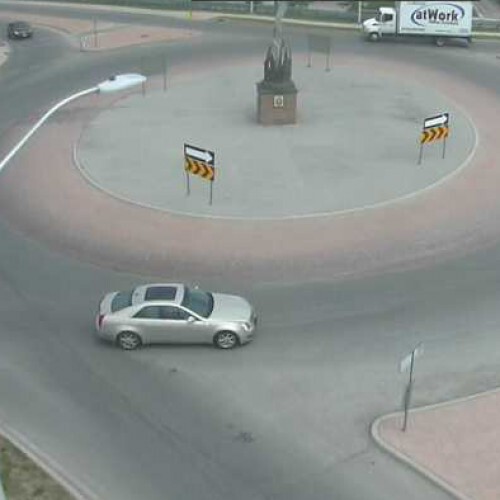 canada - montreal: traffic roundabout