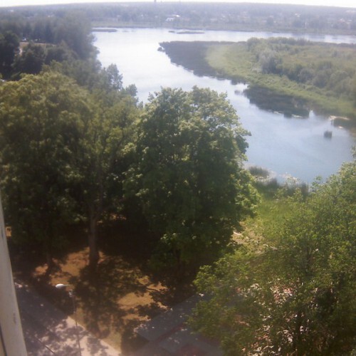 latvia - riga: river view riga