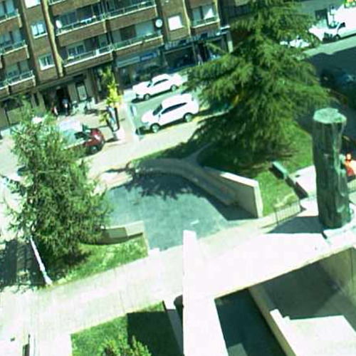 spain - palencia: plaza del ayuntamiento de guardo palencia