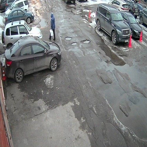 russian federation - dolgoprudnyy: parking place in dolgoprudnyy