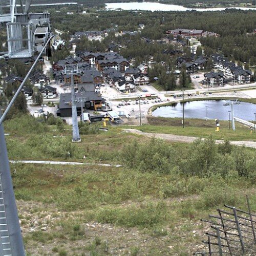 finland - kittilae: levi ski resort - express cabin lift upper station