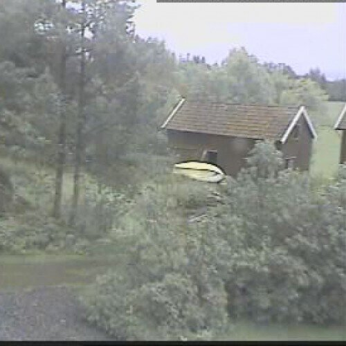 sweden - skillingaryd: forest houses skillingaryd