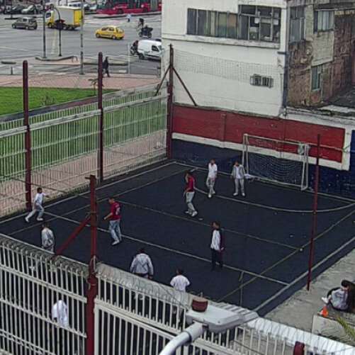 colombia - bogota: soccer view bogota