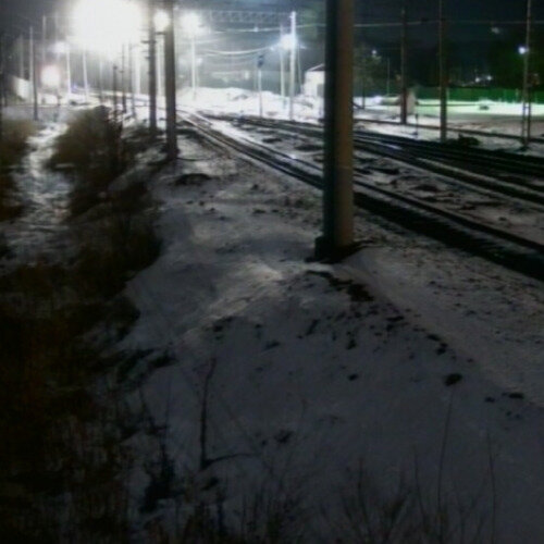 russian federation - moscow: railway near moscow