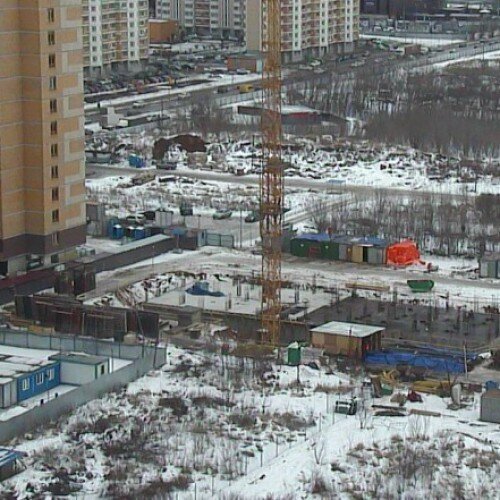 russian federation - moscow: construction work in moscow