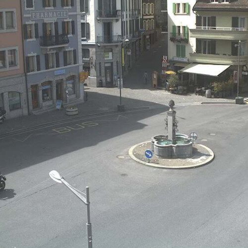 switzerland - monthey: place centrale monthey