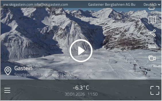 preview: Live Skiing in Sportgastein: Kreuzkogel Mountain Webcam