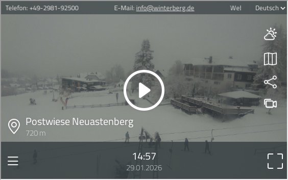 preview: Postwiese Neuastenberg Live Webcam | Winterberg, Germany Ski Resort