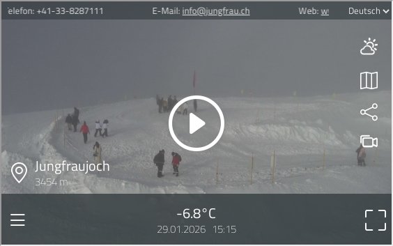 preview: Jungfraujoch Live Webcam: Top of Europe Views in the Swiss Alps