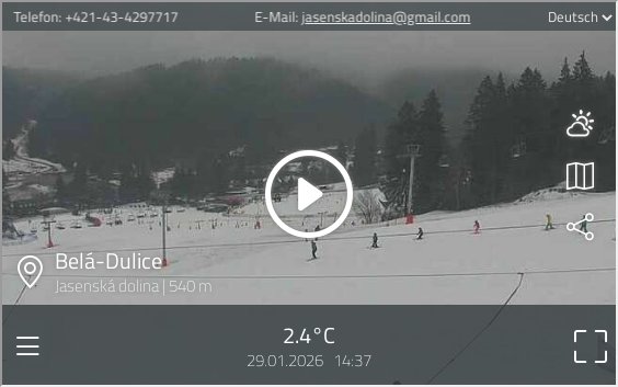 preview: Bel&aacute;-Dulice - Jasensk&aacute; Dolina Live Ski Resort Webcam