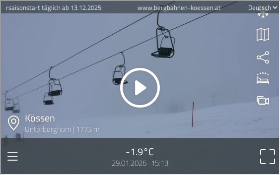 preview: K&ouml;ssen Unterberghorn Live Webcam: Alpine Views & Ski Conditions