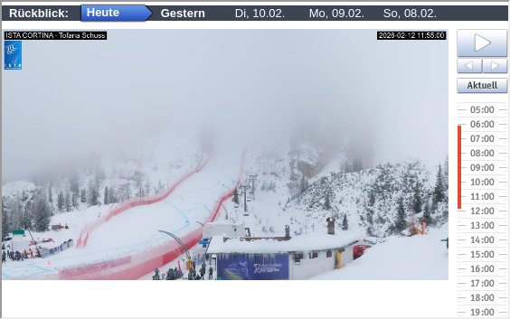 preview: Tofana - Pista Olimpia Live Webcam Cortina d'Ampezzo Italy