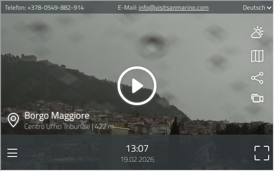 preview: Borgo Maggiore Live Webcam: Views of San Marino's Mountain Landscape