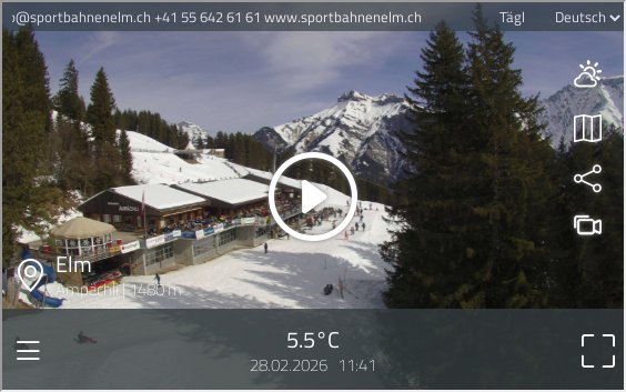 preview: Elm &Auml;mp&auml;chli Live Webcam: Swiss Alps Ski Resort View in HD