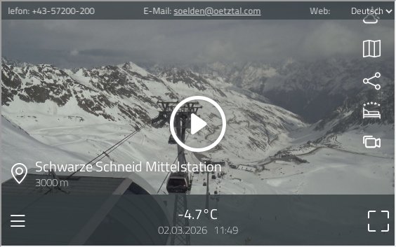 preview: S&ouml;lden Schwarze Schneid Mittelstation Webcam Live HD